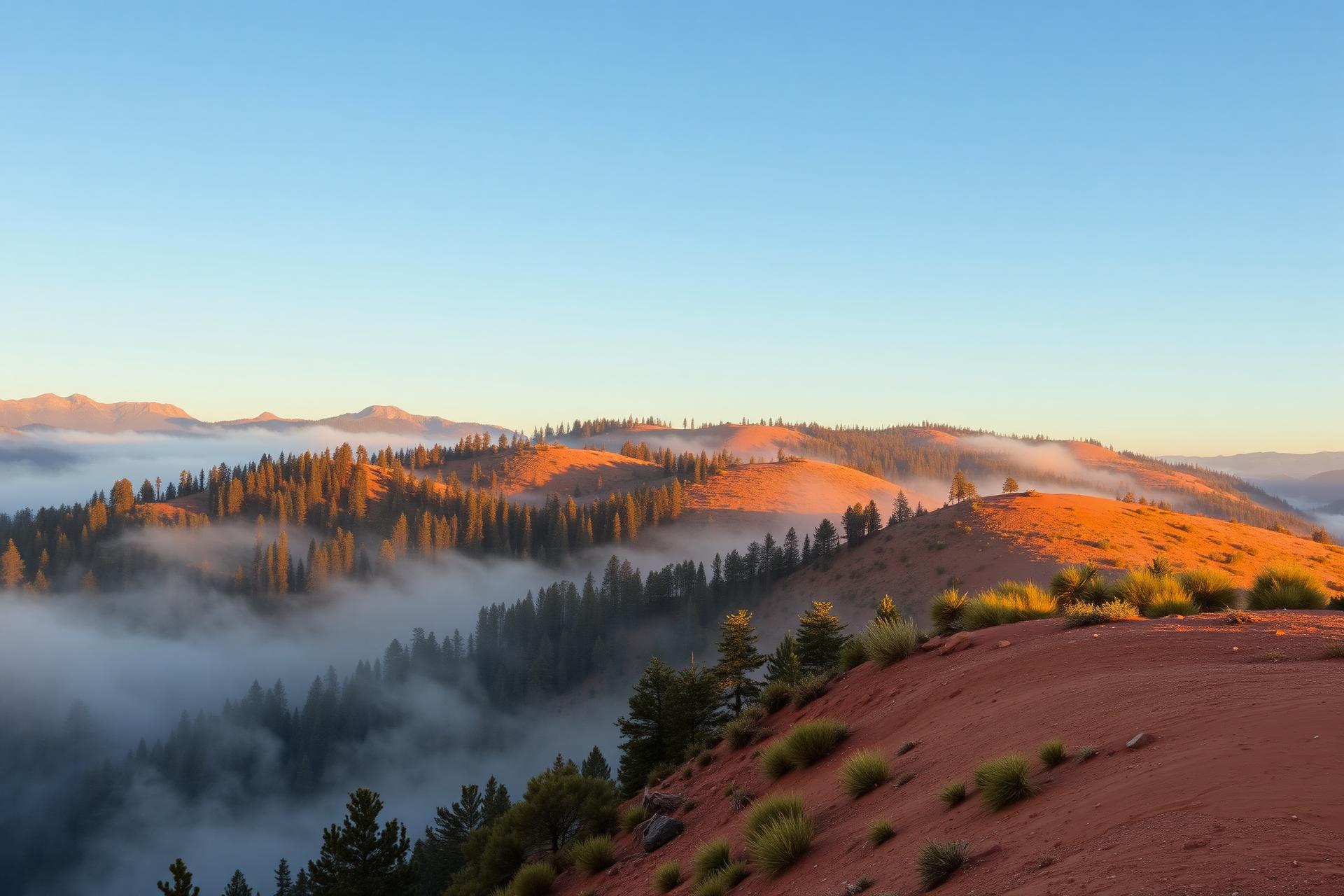 Mountains near Park City at golden hour